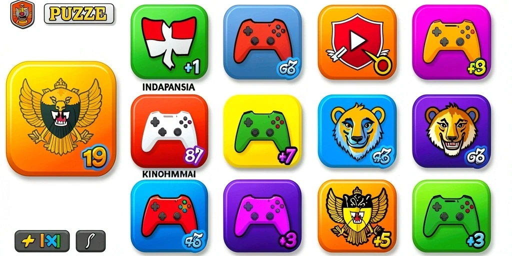 Level permainan yang penuh warna dan menantang.